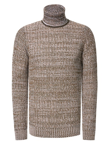 Rusty Neal Schwerer Grobstrick Rollkragen-Pullover in Beige