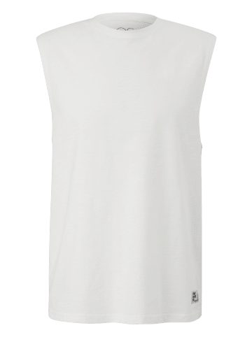 QS T-Shirt ärmellos in Weiß