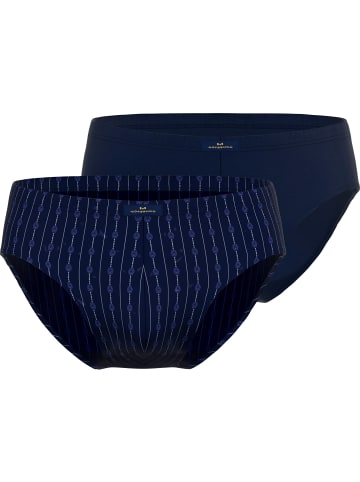 Götzburg Baumwolle, Single-Jersey Slip 2er-Pack in marine
