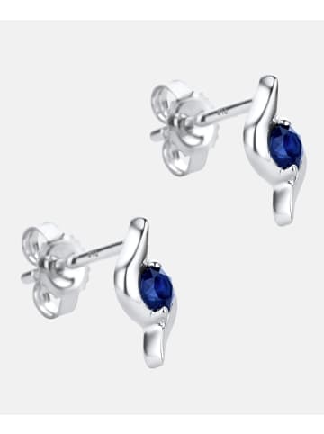 Diamant L'éternel Ohrringe aus 375 Weißgold mit Saphir