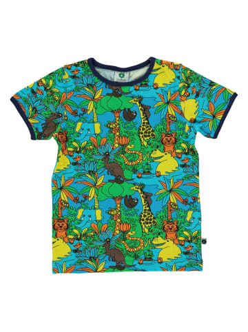 Småfolk T-Shirt Jungle in ocean blue