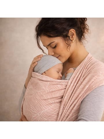 Hoppediz Babytragetuch Gewebtes Tragetuch in Grenada rose