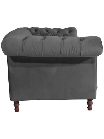 58 aufm Kessel CHESTERFIELD Sofa 3-Sitzer Kaylin Samtvelours anthrazit