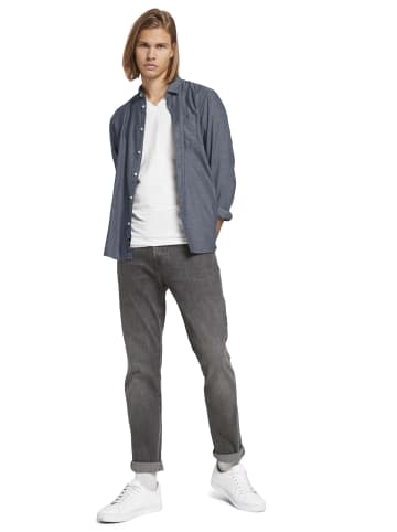 Tom Tailor Hemd 'Faux' in dunkelblau