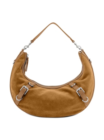 Les Visionnaires Enya Schultertasche Leder 46 cm golden brown - caramel