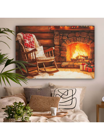OnlyWow Leinwand Bilder Bernsteinfarben
