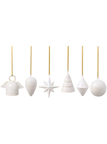 like. by Villeroy & Boch 6er Set Ornamente-Set Winter Glow beige in beige