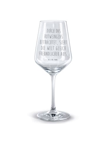 Mr. & Mrs. Panda Rotweinglas Spruch Rotwein Glas Zauber mit Spruch in Transparent