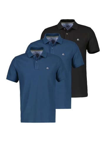Lerros Poloshirt Basic in Blau / schwarz