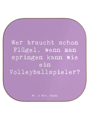 Mr. & Mrs. Panda Tassenuntersetzer Spruch Volleyball Sprung mit ... in Lavendeltraum
