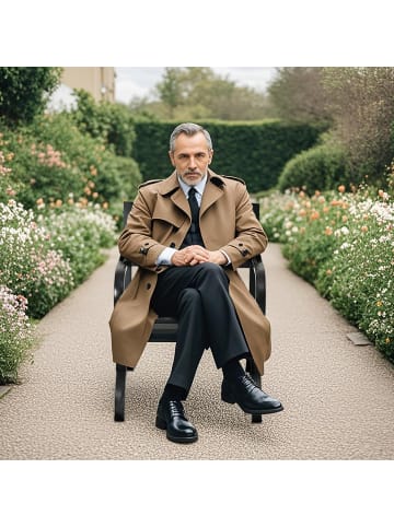 relaxdays Gartenstuhl in Schwarz/ Bronze - (B)60 x (H)85,5 x (T)56 cm