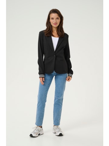 Kaffe Blazer Kinnie in Black/Silver Lurex Stripe