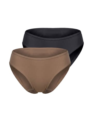 Nina von C. 2er Pack Jazzpant in noisette-schwarz