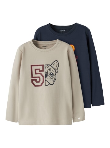name it Langarmshirt NMMVUX 2P LS TOP in island fossil