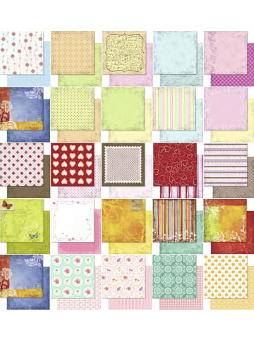 Buntpapierfabrik Ludwig Bähr Designpapier Romantik 190g/qm 30,5x30,5cm Packung mit 50 Blatt