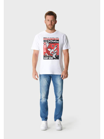 OLDSKULL T-Shirt Asian Koi Karp Lover Graphic in White