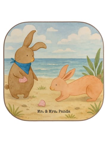 Mr. & Mrs. Panda Untersetzer für Gläser Hasen Muschel Design ohn... in Weiß