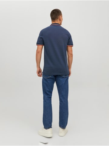 Jack & Jones Polo T-Shirt Pique Kurzarm Hemd Basic JPRBLUWIN in Navy