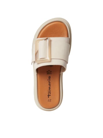 Tamaris Plateau Pantoletten in Beige