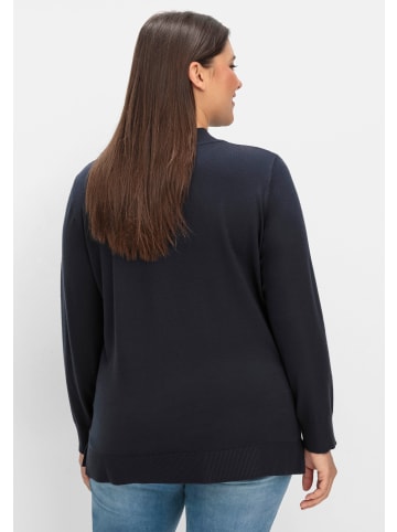 sheego Strickpullover in tiefblau