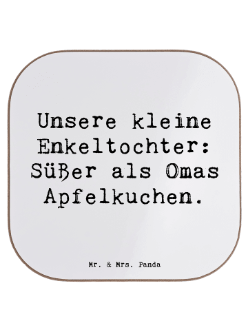 Mr. & Mrs. Panda Untersetzer Enkeltochter Süß mit Spruch in Weiß