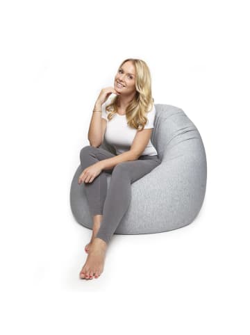 Lumaland Flexi Comfort Sitzsack Sitzkissen 142 x 84 cm - Hellgrau