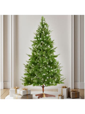 tectake Künstlicher Christbaum Blitzen in Grün Deko Tannenbaum 180cm
