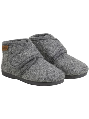 En Fant Kinder Hausschuh "Slippers Wool Hook and Loop" in Grau