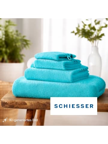 Schiesser Handtuchset Skyline Color 4-teilig in Türkis