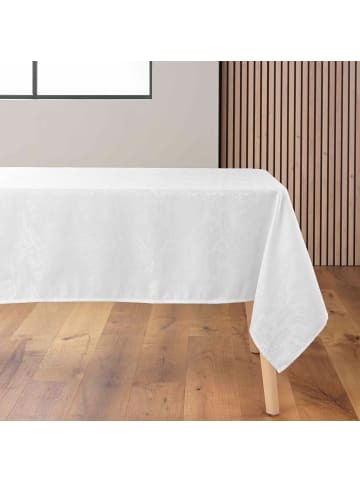 Douceur d’Intérieur Tischdecke mit silbernem Muster, DORIANE in Beige, 140 x 240 cm