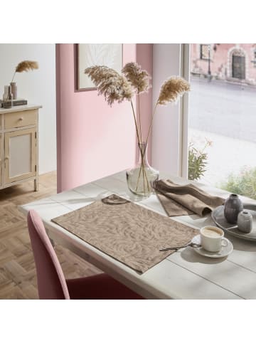 Erwin Müller Jacquard, Baumwollmischung Tischset 2er-Pack Cadiz in sand