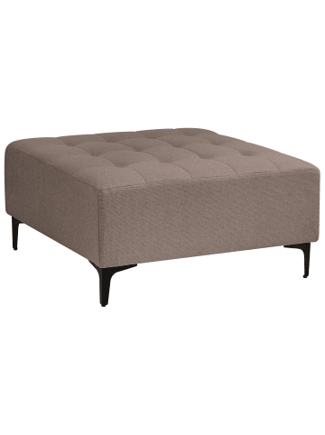 Beliani Ottomane ABERDEEN in Beige/Schwarz - (W) 80 x (H) 41 x (L) 80 cm