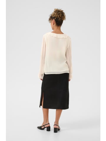 Cream Langarm-Bluse CRFlake Regular fit in Whisper White