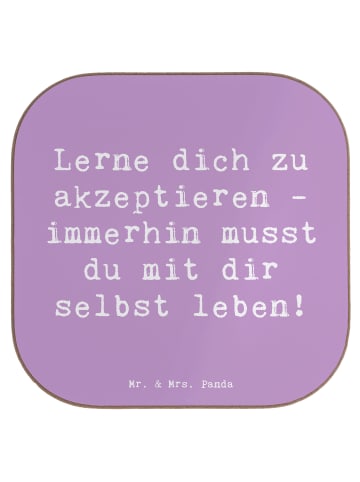 Mr. & Mrs. Panda Untersetzer Glas Spruch Selbstakzeptanz Lernen ... in Lavendeltraum