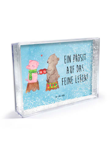 Mr. & Mrs. Panda Bilderrahmen Glühschwein Sause mit Spruch in Eisblau