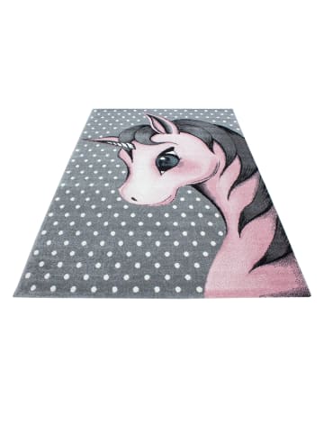 KADIMA DESIGN Teppich Kinder Einhorn Polypropylen saugroboter Kurzflor Kinderzimmer