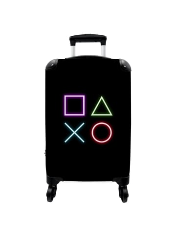 NoBoringSuitCases Suitcase Gaming-Symbole-Design auf schwarzem