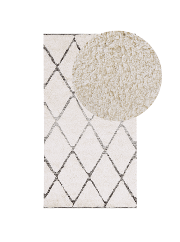 Beliani Shaggy PENDIK in Beige/Grau - (W) 80 x (H) 3 x (L) 150 cm