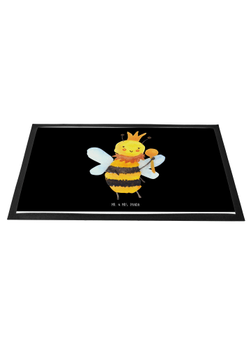 Mr. & Mrs. Panda Fussmatte Biene König ohne Spruch in Schwarz