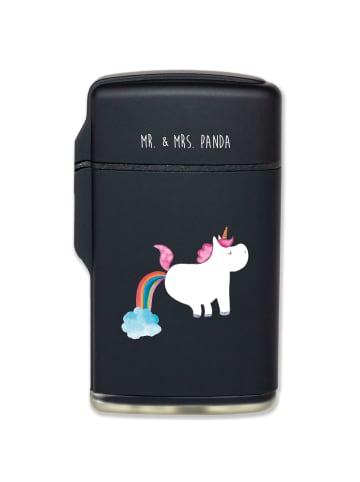 Mr. & Mrs. Panda Gasfeuerzeug Einhorn Pupsen ohne Spruch in Schwarz