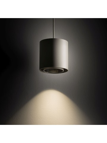 Licht-Erlebnisse Pendelleuchte Ø 13 x (T)130 cm in SeidengrauSeidengrau