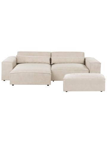 Beliani 2-tlg Ecksofa HELLNAR in Beige