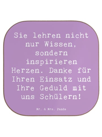 Mr. & Mrs. Panda Untersetzer für Gläser Spruch Danke Lehrer mit ... in Lavendeltraum