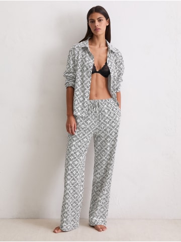 Marc O'Polo Pyjamahose Mix N Match Cotton Jersey in white cotton print