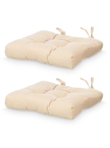 GIFTDECOR Stuhlkissen in beige