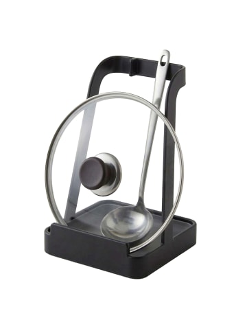 relaxdays Kochlöffel Ständer in Schwarz