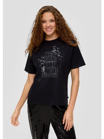 QS by S. Oliver T-Shirt kurzarm in Schwarz