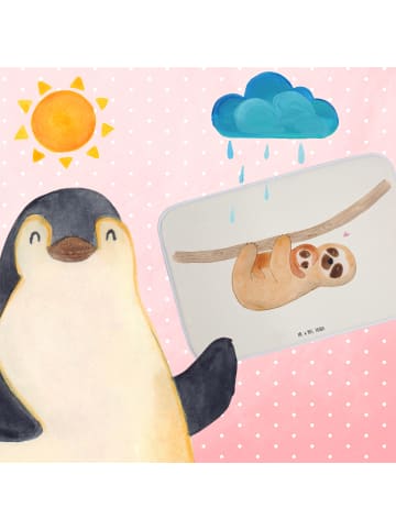 Mr. & Mrs. Panda Badezimmerteppich Faultier Kind ohne Spruch in Weiß