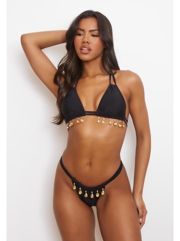 Moda Minx Bikinioberteil Selene Droplet Double Strap Triangle Top in Black