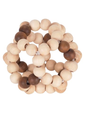 Goki Greifling Elastik mit Perlen aus Holz - in braun,motiv